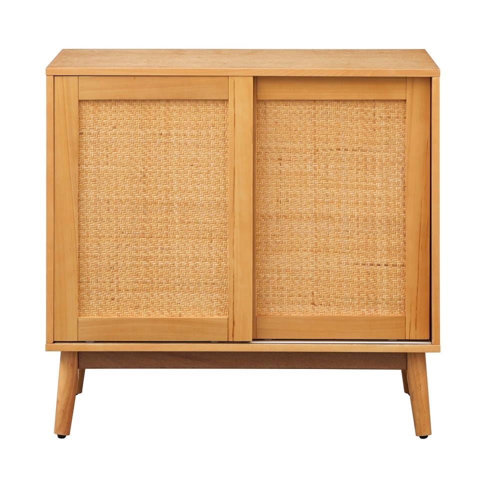 Simple Living Fredrick Rattan Sliding Door Buffet