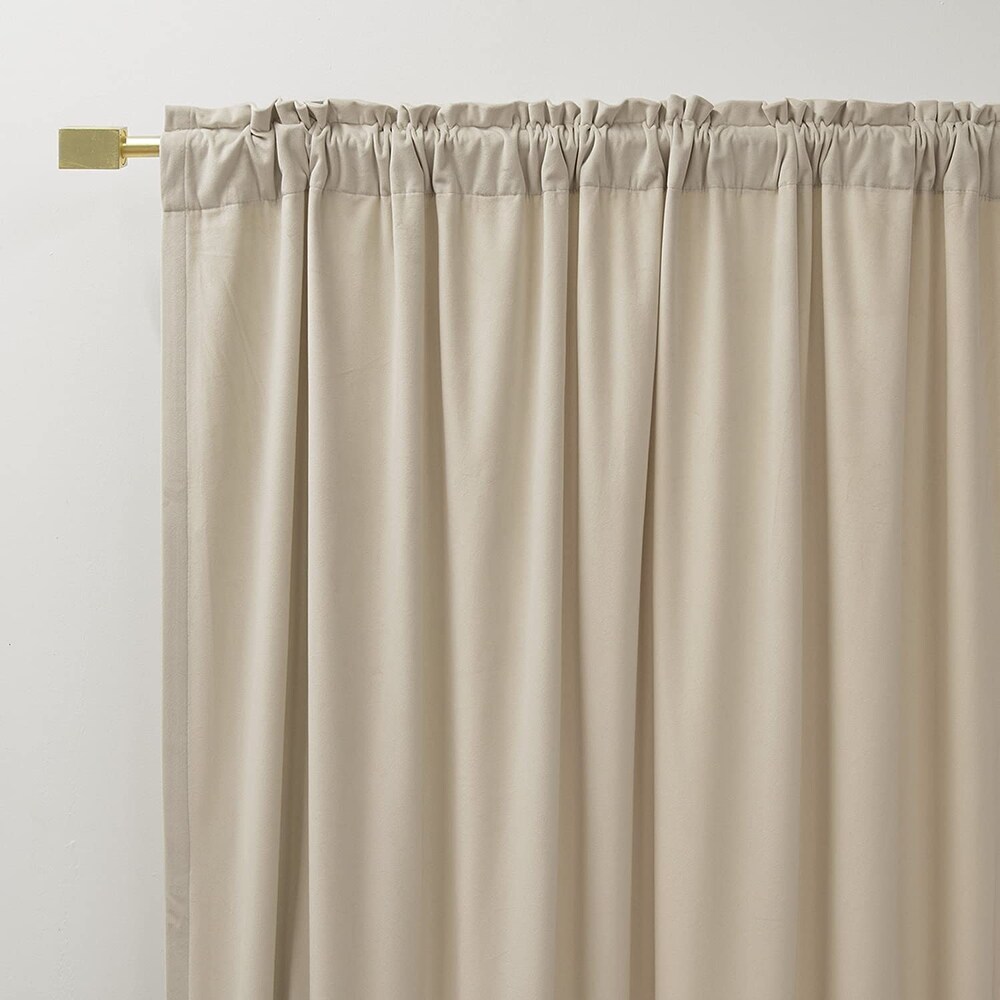 Luster Velvet Grommet Room Darkening Curtains   Stainless Steel Grommet Top (Single Panel)