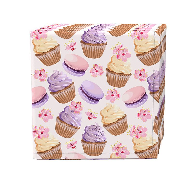 Napkin Set， 100% Polyester， Set of 4， 18x18， Violet Sweets