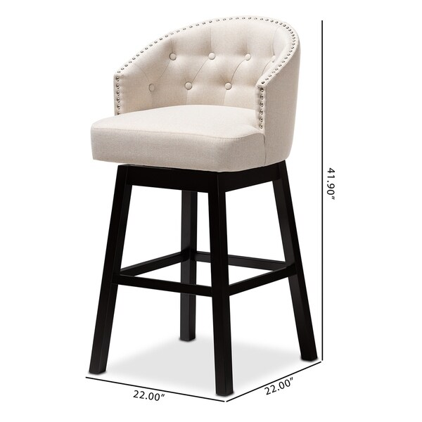 Transitional Swivel Bar Stool (Set of 2)