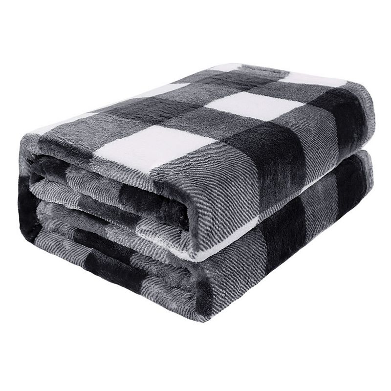 Plaid Buffalo Checkered Christmas Blanket Soft Plush Fleece for Sofa Couch Twin 60x78