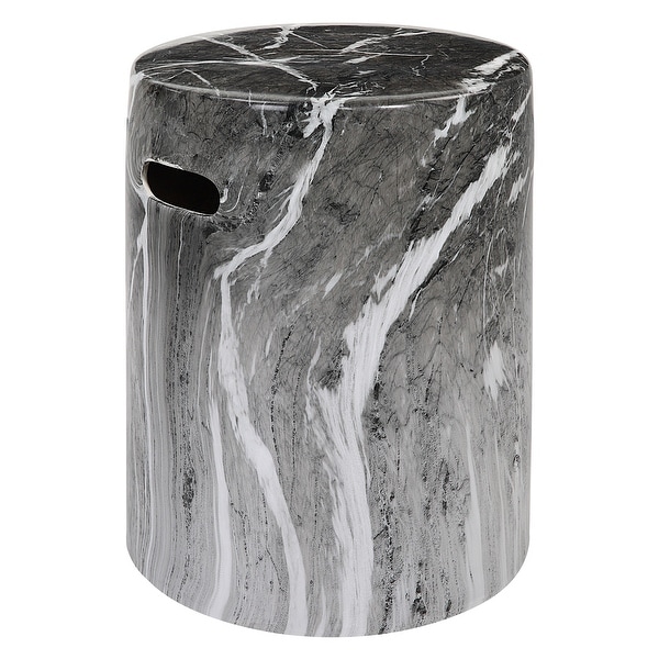 Uttermost Marvel Marbled Garden Stool - 13 W X 17 H X 13 D (in)