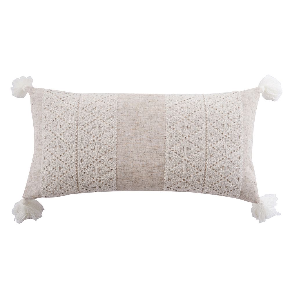 Levtex Home Sanira Diamond Applique Tassel Pillow