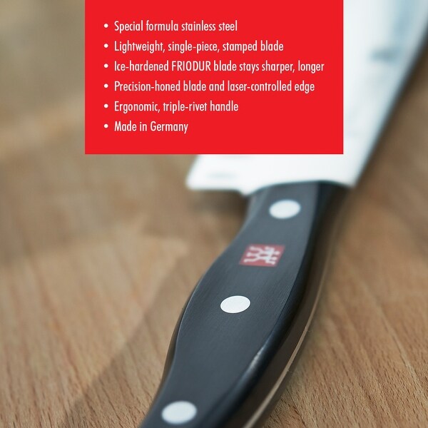 ZWILLING TWIN Signature 7-inch Hollow Edge Rocking Santoku Knife