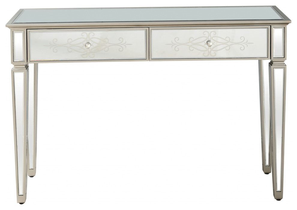 Antiqued Etch Console Table   Transitional   Console Tables   by HomeRoots  Houzz