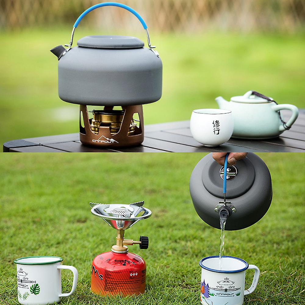 0.8l/1.4l Outdoor Lightweight Aluminum Teapot Kettle Coffee Pot For Camping Hiking   Backpacking