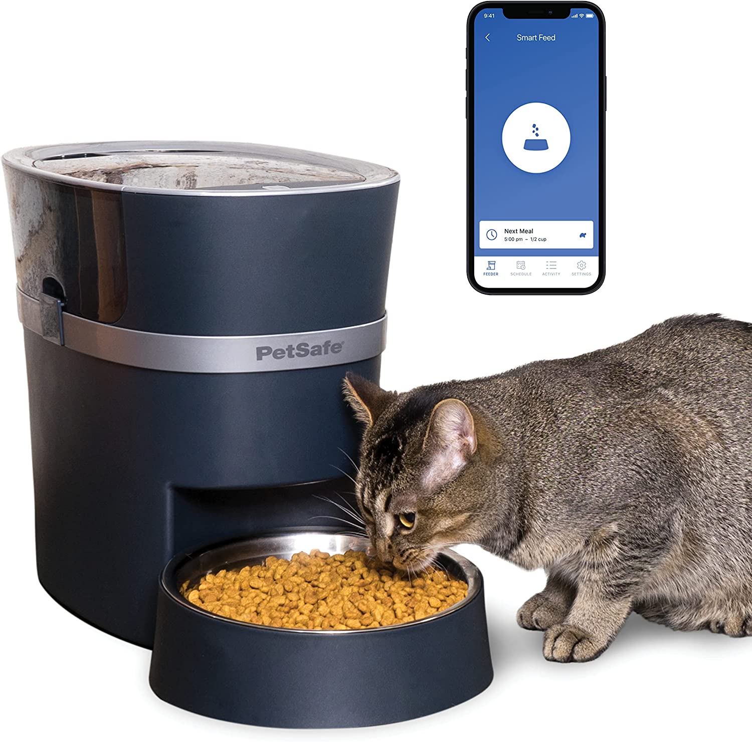 PetSafe Smart Feed Automatic Dog and Cat Feeder， One Size Fits All， Blue