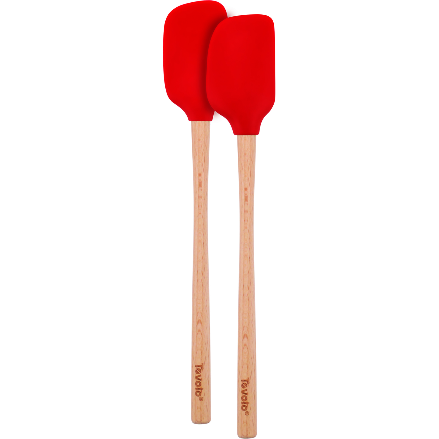 Tovolo Flex-Core Candy Apple Slate/Wood Mini Spatula and Spoonula Set