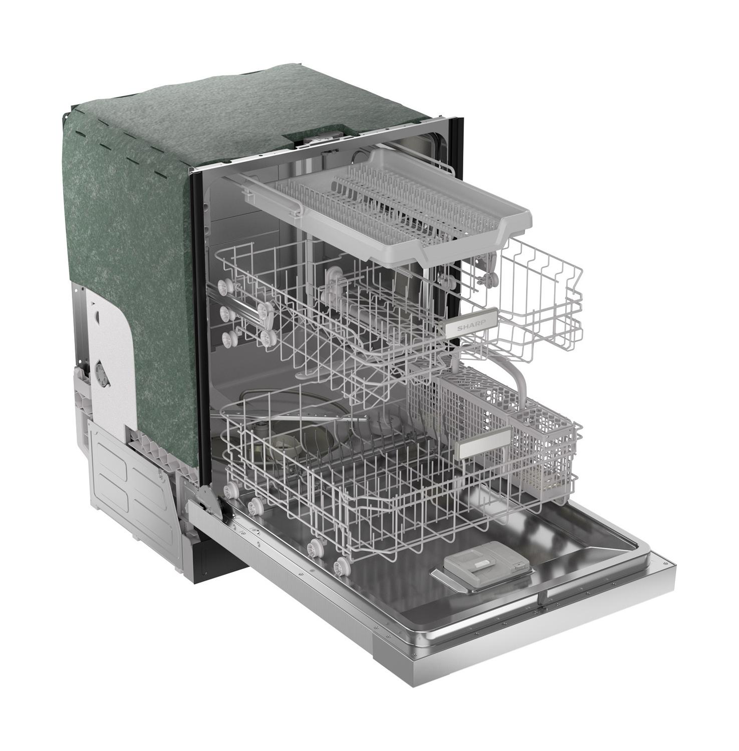 Sharp SDW6506JS 24 In. Slide-In Stainless Steel Hybrid 49 Db Dishwasher