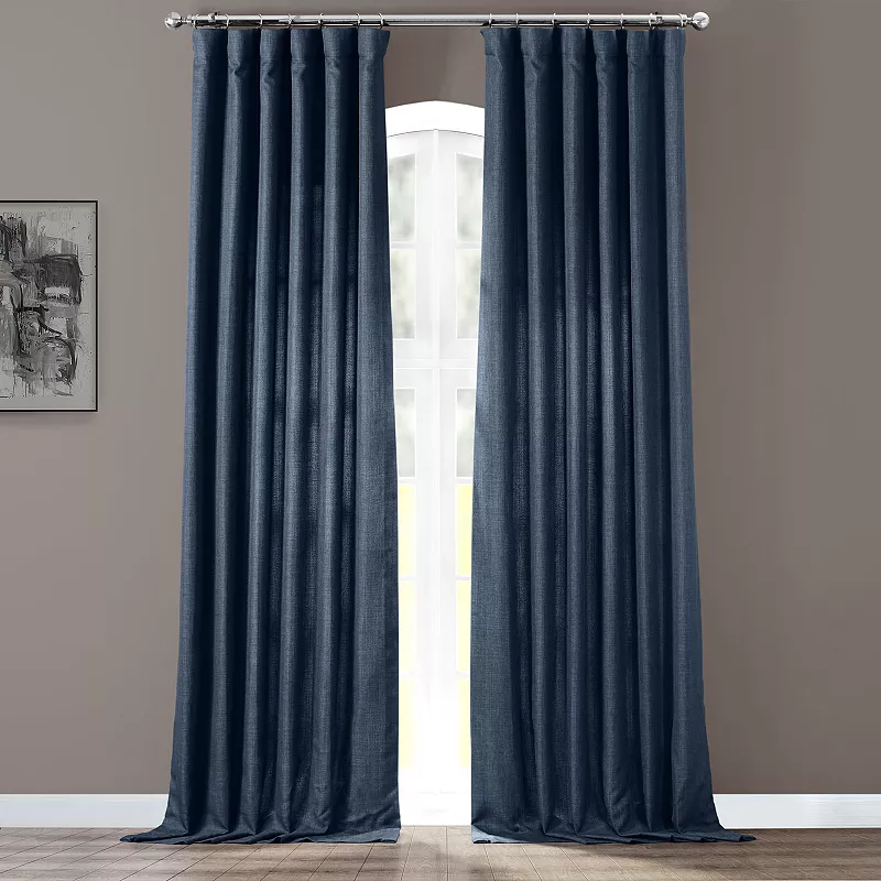 EFF 1-panel Faux Linen Window Curtain