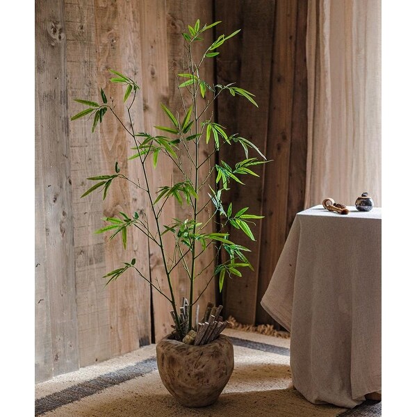 RusticReach Artificial Bamboo Stem Bamboo Screen Set of 10