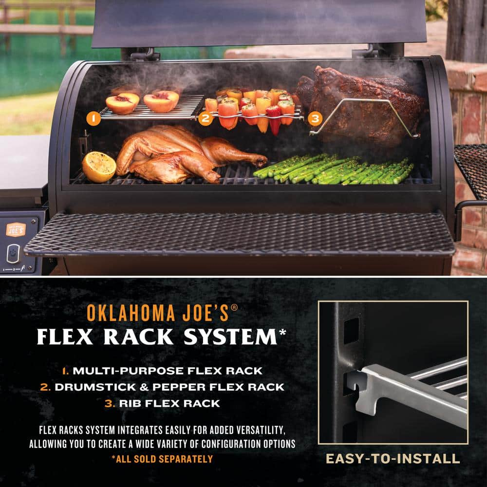 OKLAHOMA JOE'S Rider 900 DLX Pellet Grill and Smoker in Black with 906 sq. in. Cooking Space 22202149