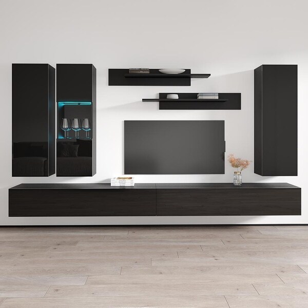 Fly EF5 30TV Wall Mounted Floating Modern Entertainment Center