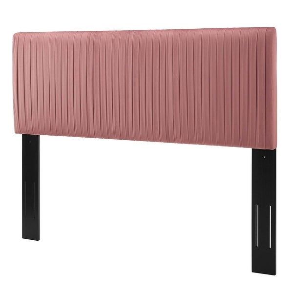 Montrose Heather Pink Velvet Upholstered Twin Size Headboard - - 32807407