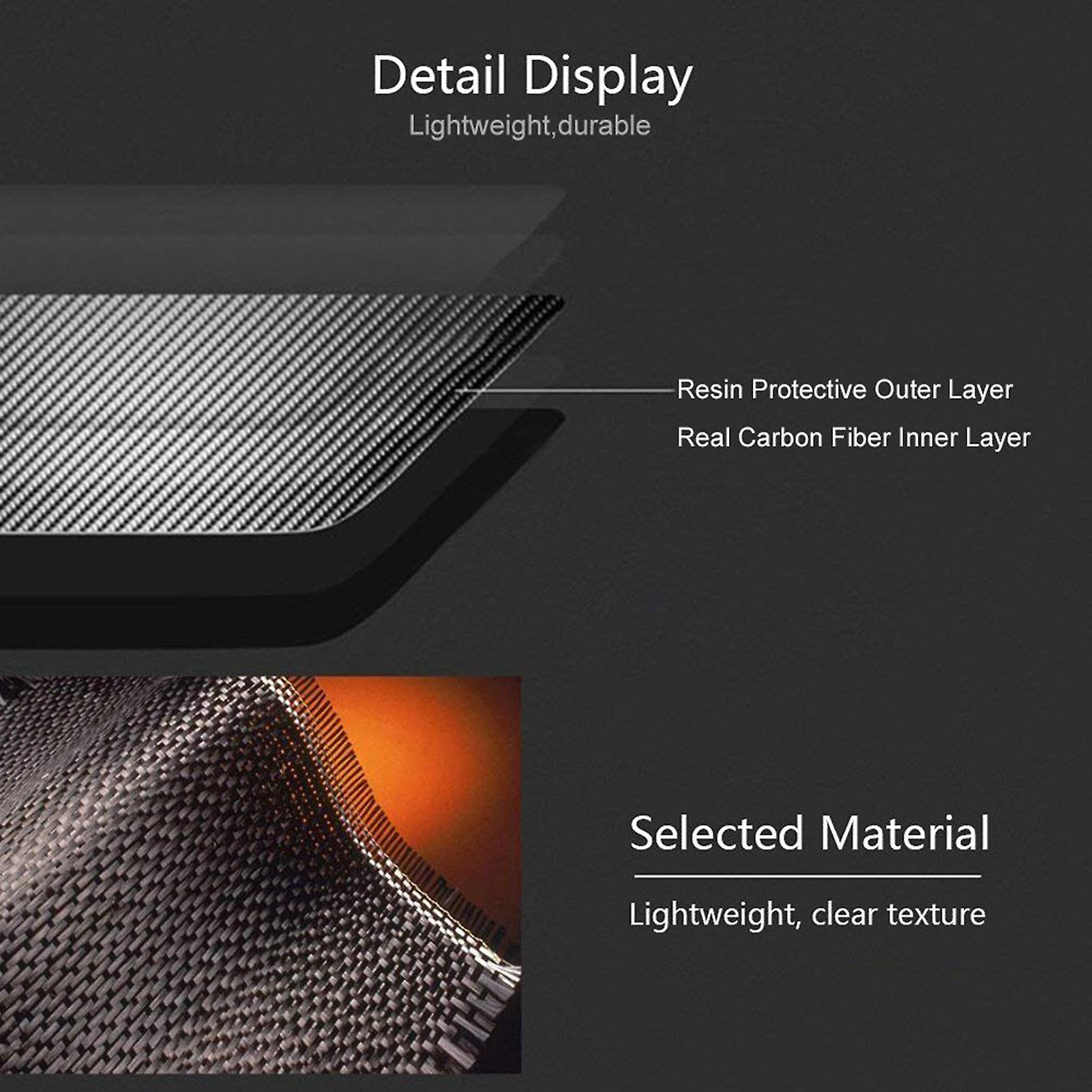 3 Pieces/set Of Carbon Fiber Car Console Center Storage Box Sticker Cover Decoration Accessory Replacement For Tesla Model 3 Protective Sticker