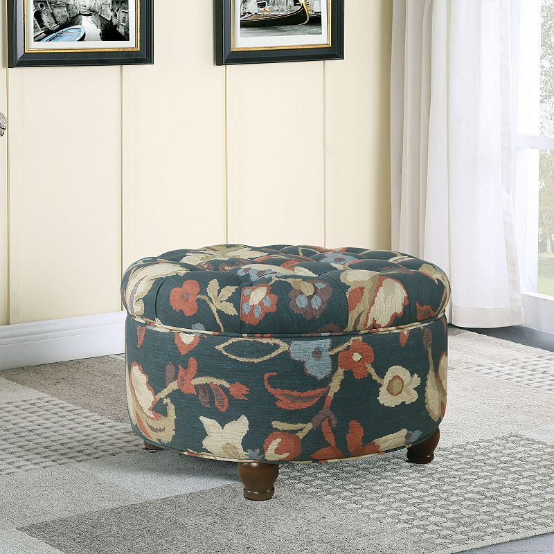 HomePop Tufted Storage Ottoman