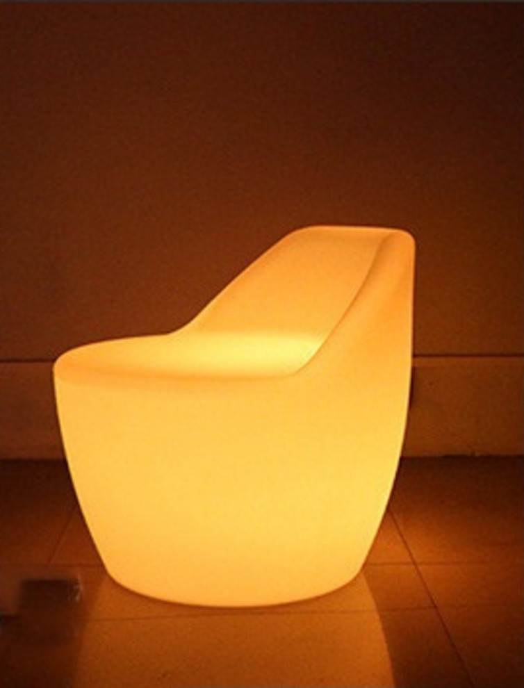 Glowing Lounge Led Colorful Bar Chair with Backrest   Contemporary   Armchairs And Accent Chairs   by Miron Demid LLC  Houzz