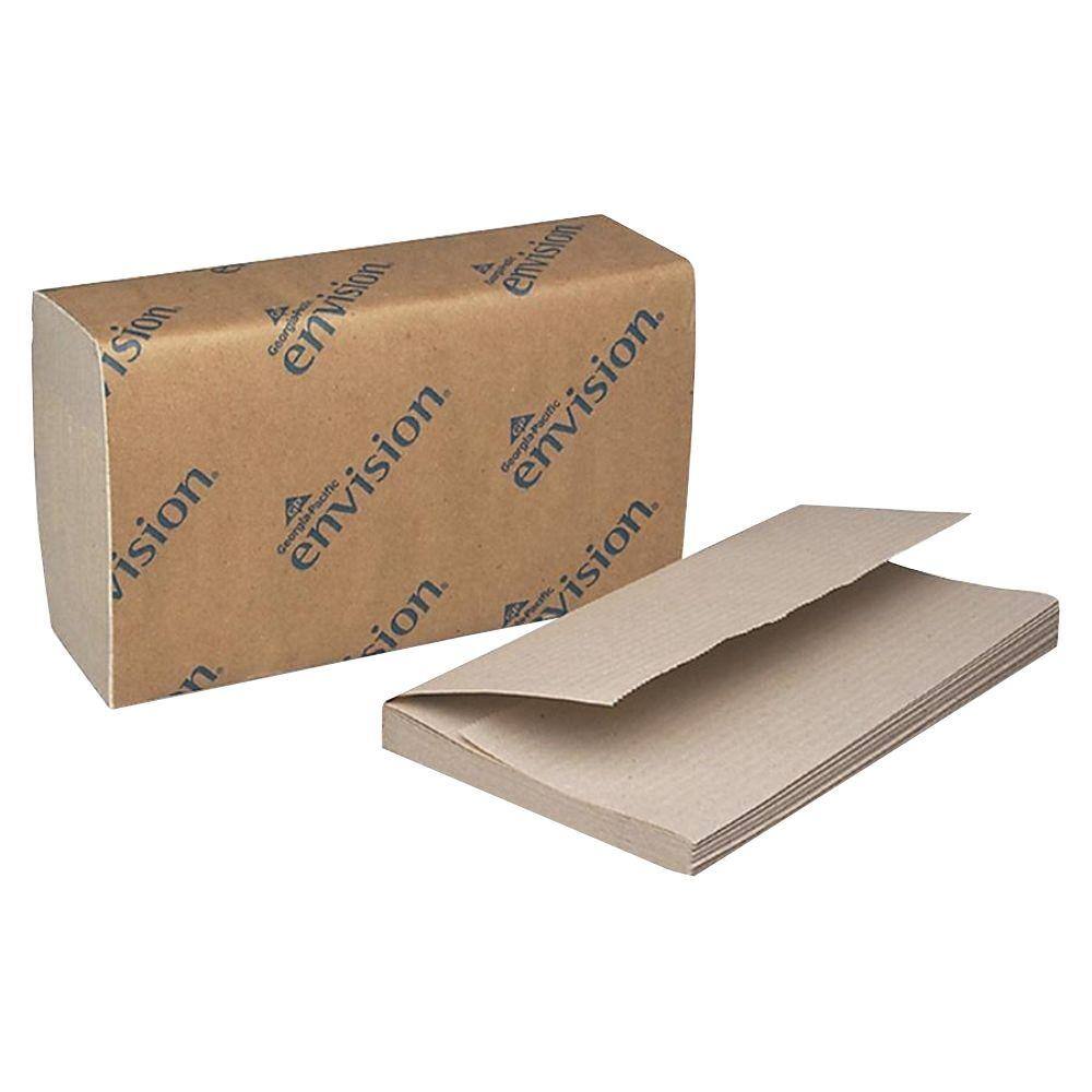 Georgia-Pacific Envision Brown Single-Fold Paper Towels (4000 Sheets) GEP23504