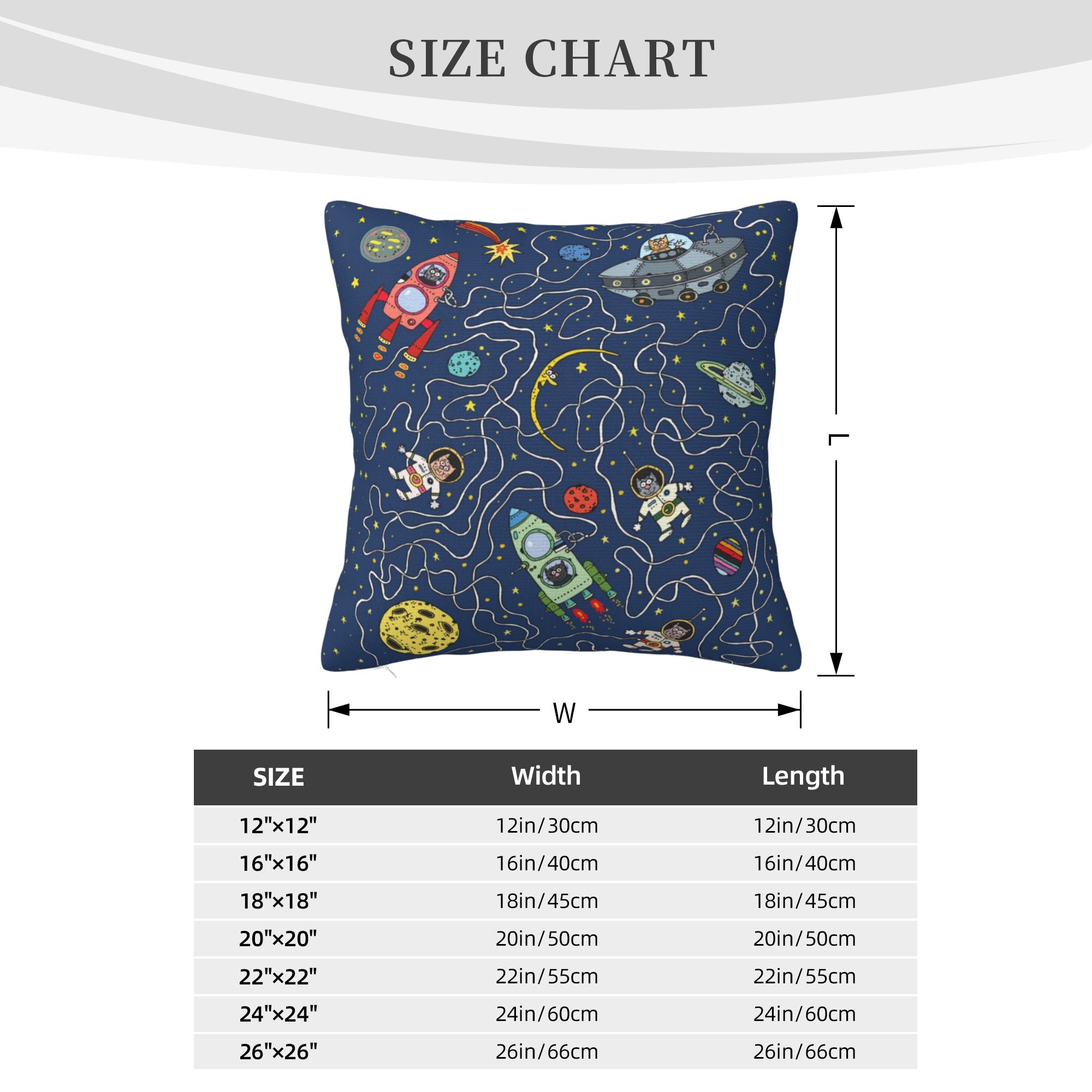 ZICANCN Space Astronaut Cat Rocket Decorative Throw Pillow Covers, Bed Couch Sofa Decorative Knit Pillow Covers for Living Room Farmhouse 24