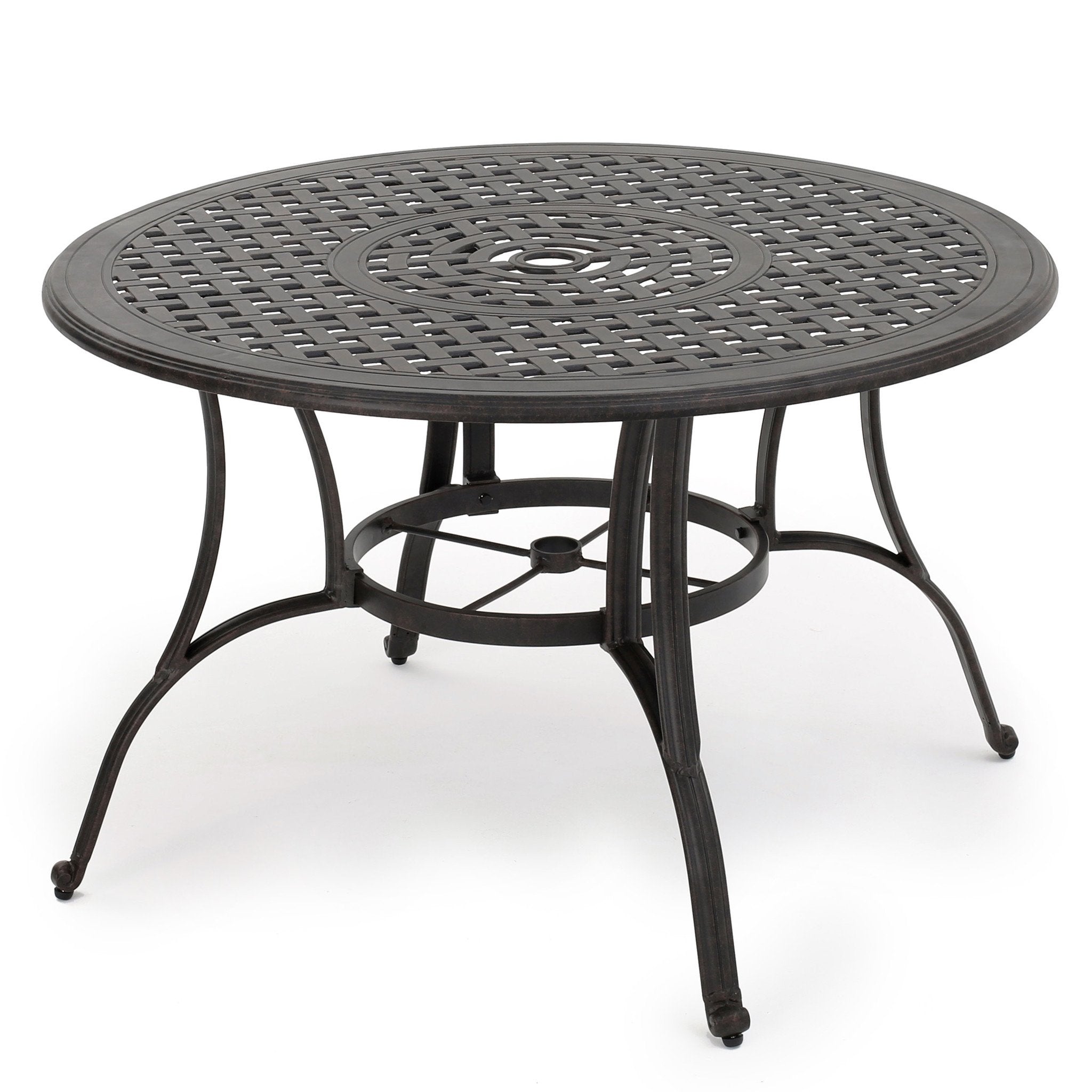 Fonzo Outdoor Bronze Cast Aluminum Circular Dining Table (ONLY)