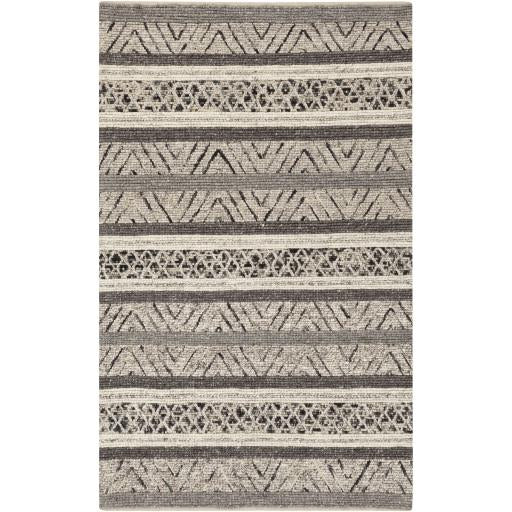 Nico Wool Charcoal Rug in Various Sizes