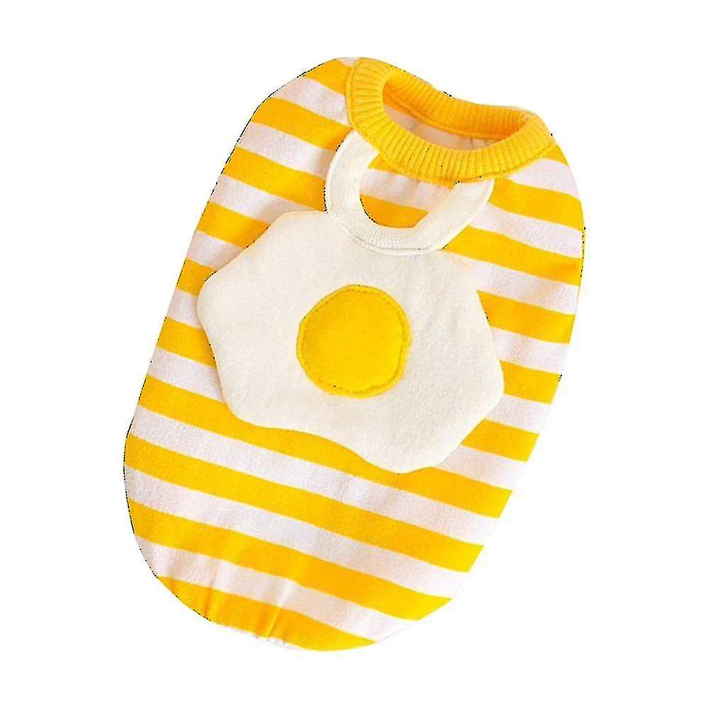 Huahuisi-spring Summer Pet Clothes Striped Egg Vest Dog Clothes Pet Supplies Accessories