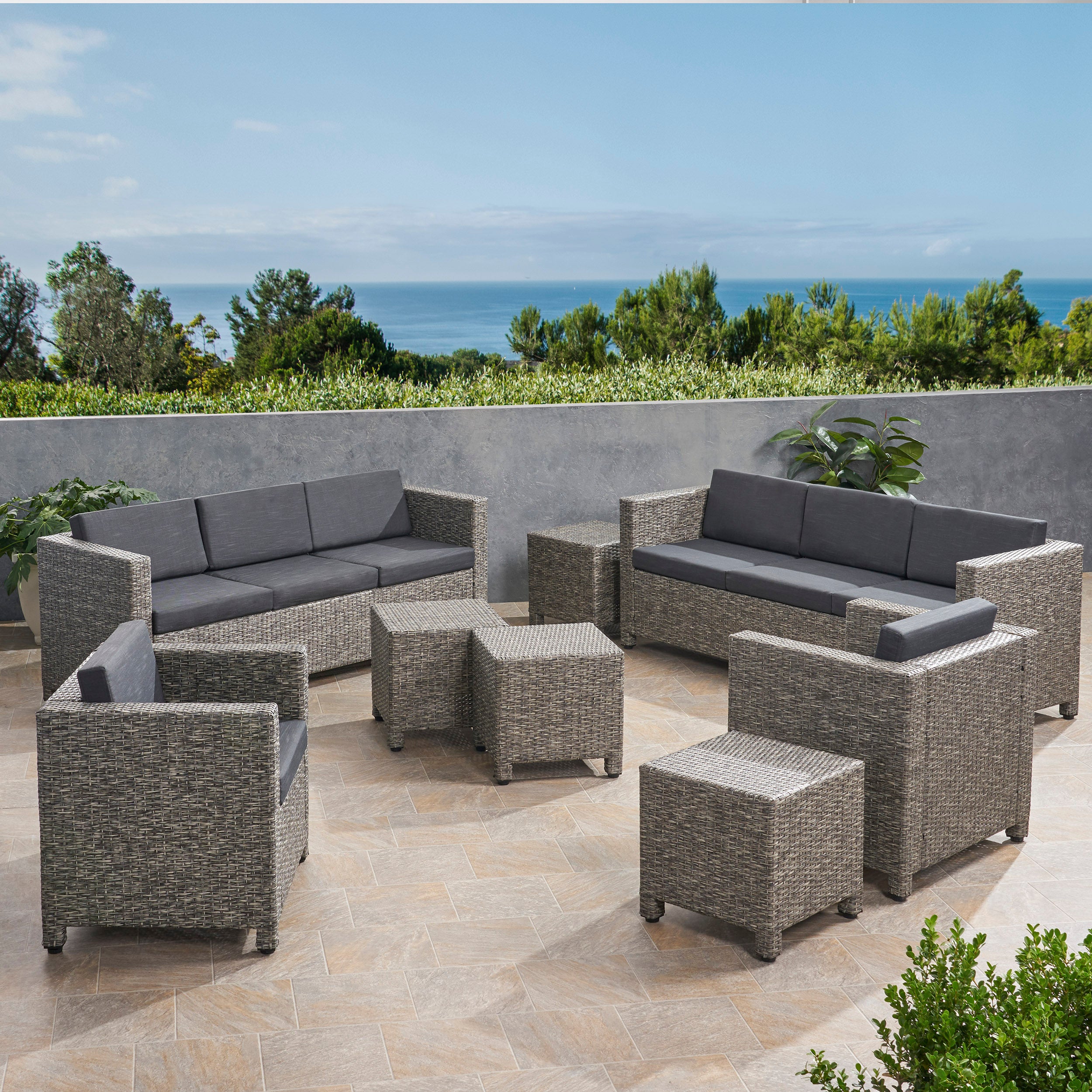 Venice 8-Seater Outdoor Sofa Set with Side Tables