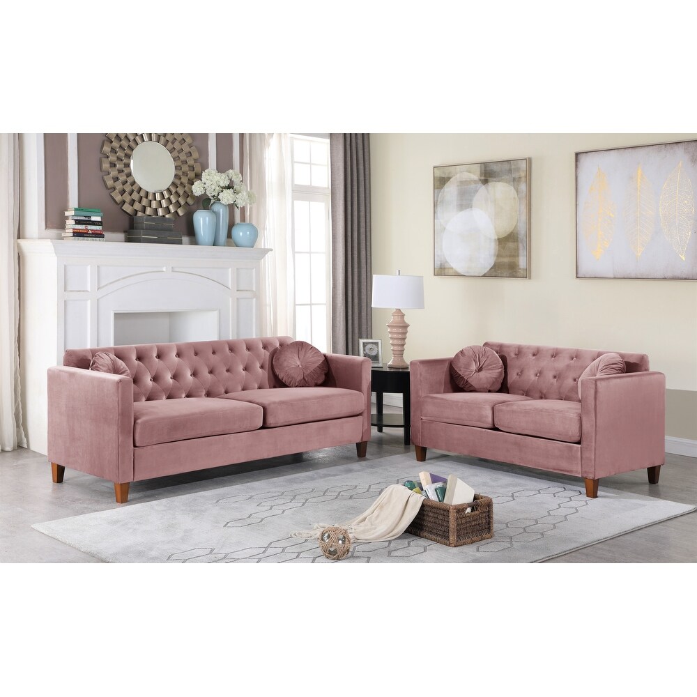 Lory velvet Kitts Classic Chesterfield Living room seat Loveseat and Sofa