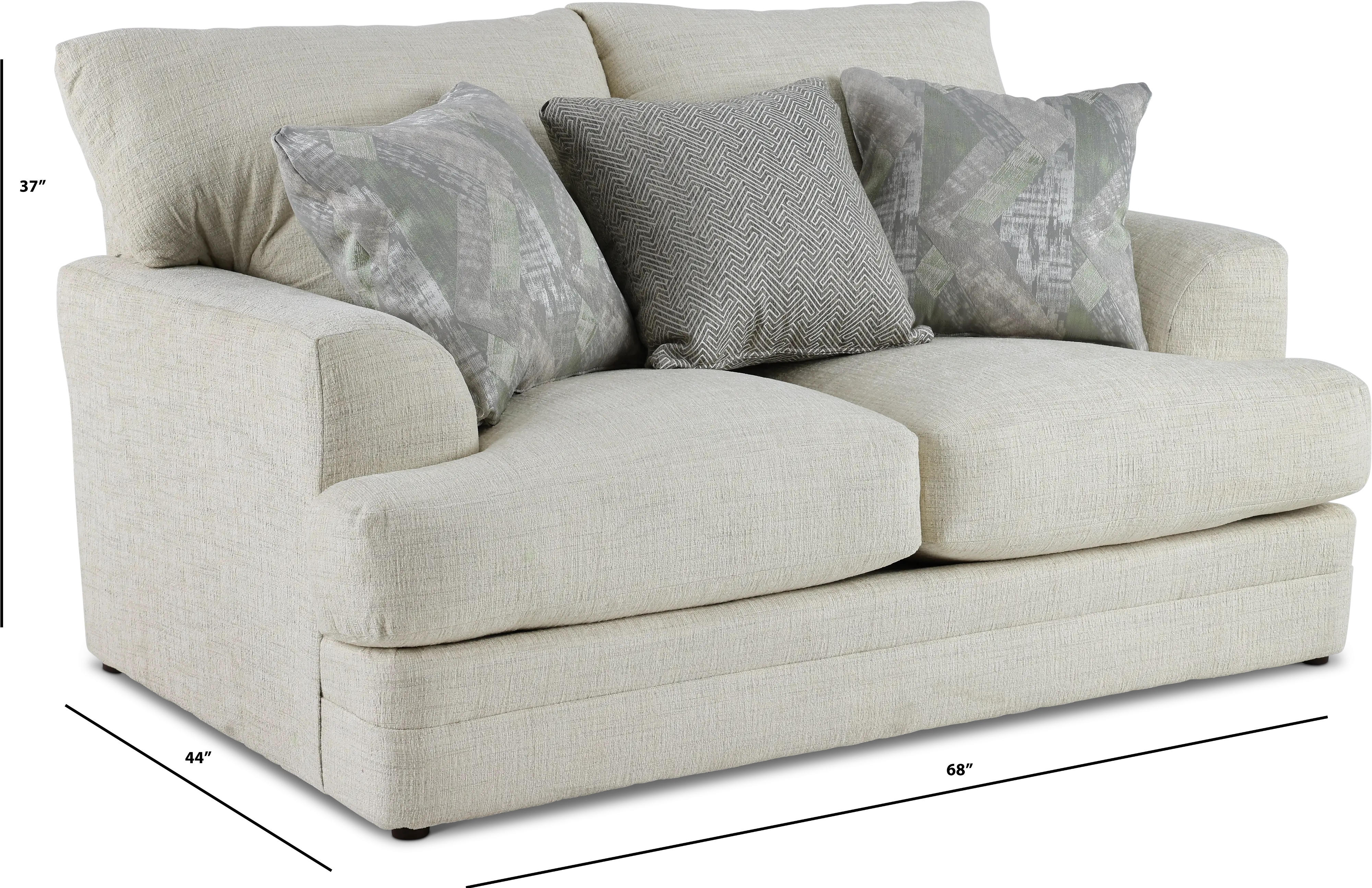 Zeller Cream Loveseat