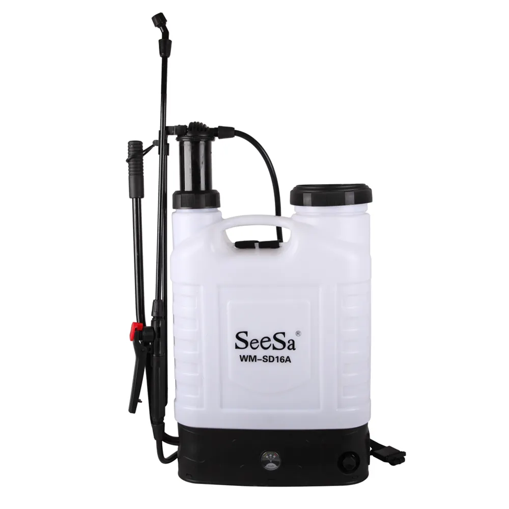 Seesa new 16L knapsack rechargeable electric power pump and manual pressure 2 in 1 fertilizer water sprayer