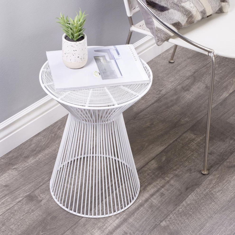 Butler Greeley White Metal End Table   Contemporary   Accent Chests And Cabinets   by BisonOffice  Houzz