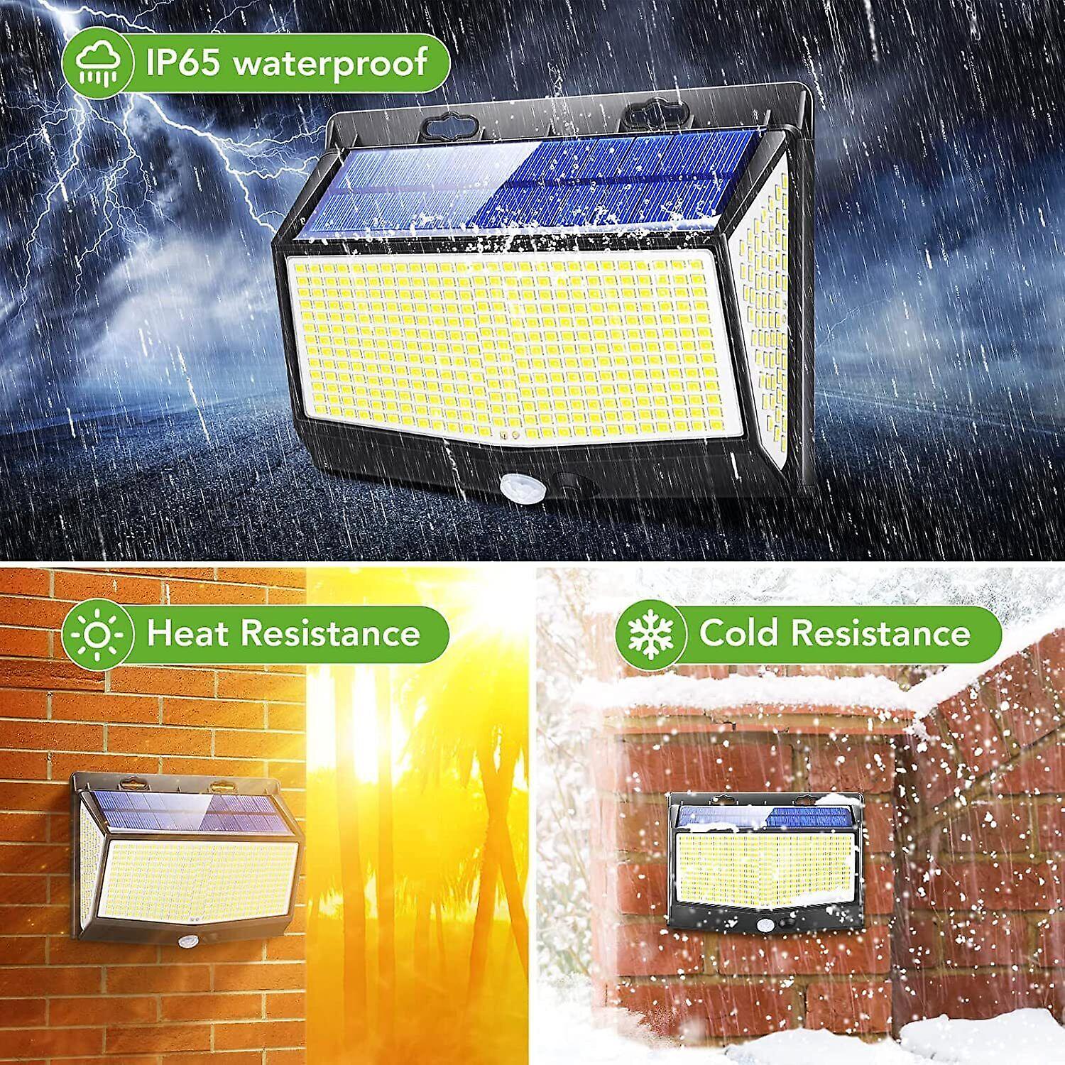 248/468 Led Reflector Solar Garden Lights Outdoor Waterproof Sensor Spotlight Sunlight Battery Solar Powered Lantern Street Lamp