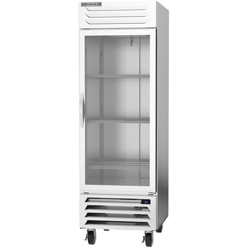 Beverage-Air RB23HC-1G Vista Series Bottom Mount Reach In Refrigerator， Single Section， Glass Door， 23 Cu. Ft.