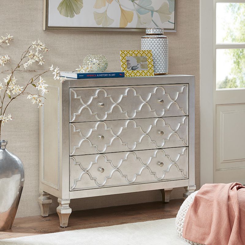 Madison Park Grayson Quatrefoil Storage Chest