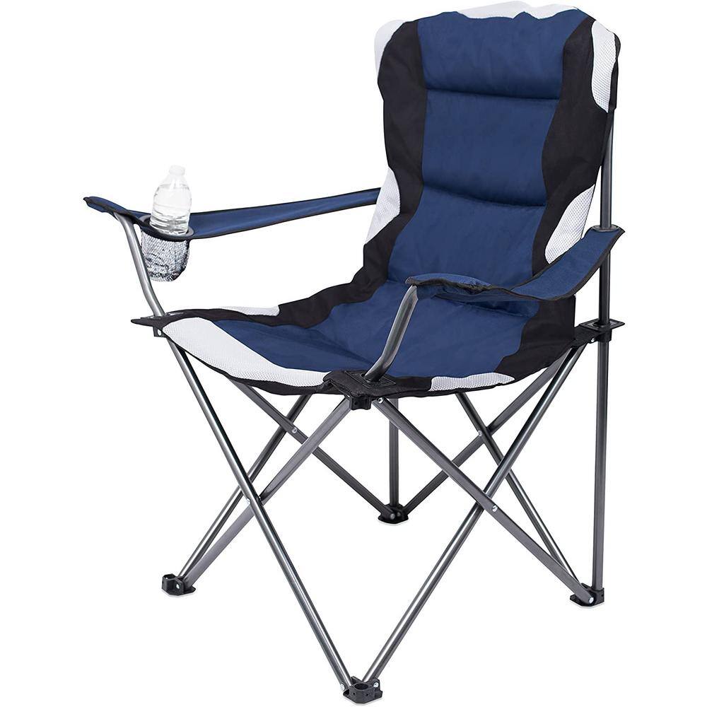 BirdRock Home Internet's Best Navy Blue Outdoor Sports Padded Camping Folding Chair 10578