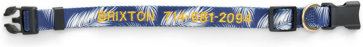 Boulevard Personalized Palm Dog Collar