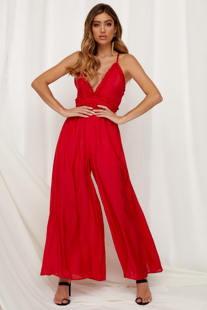 Khlu Jumpsuit Red