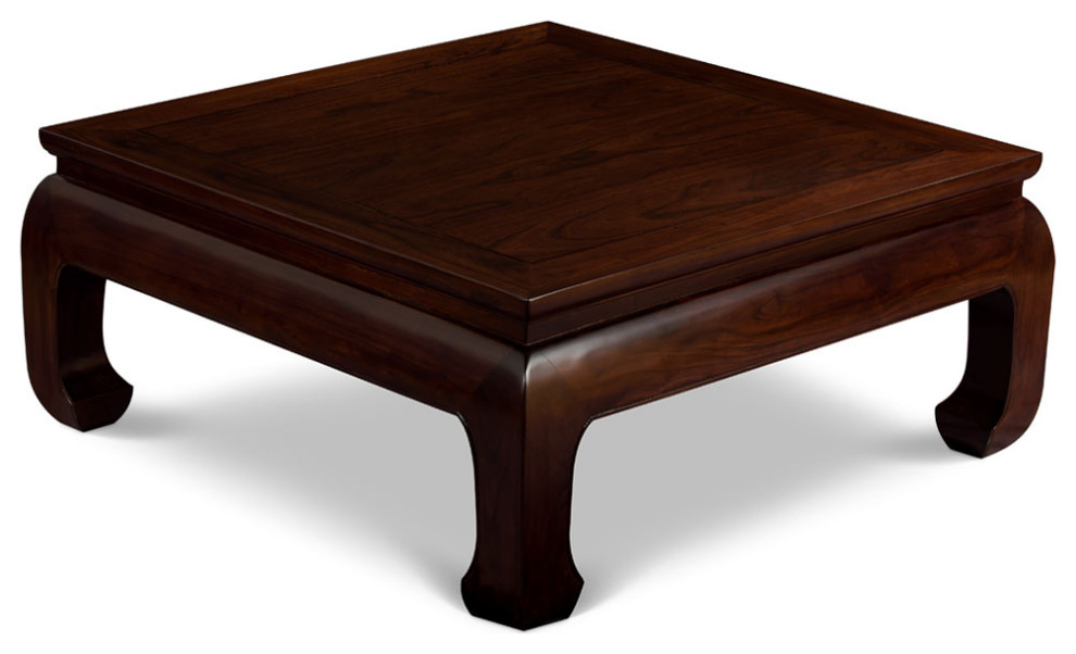 Dark Espresso Elmwood Ming Square Asian Coffee Table   Asian   Coffee Tables   by China Furniture and Arts  Houzz