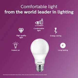 Philips 60-Watt Equivalent A19 Non-Dimmable Energy Saving LED Light Bulb Daylight (5000K) (16-Pack) 461137