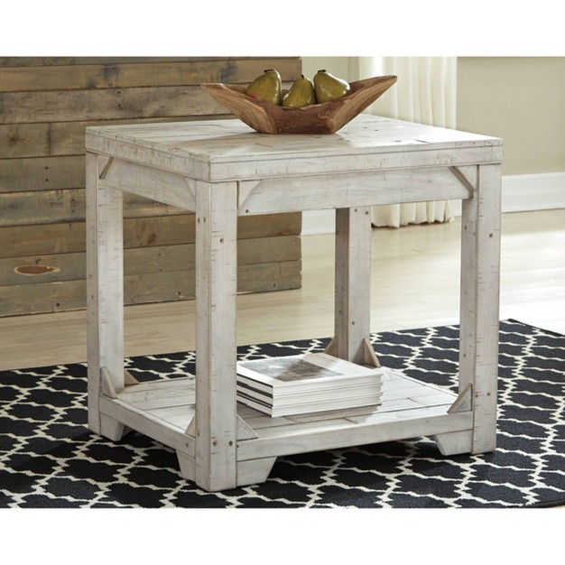 Fregine Rectangular End Table White Signature Design By Ashley