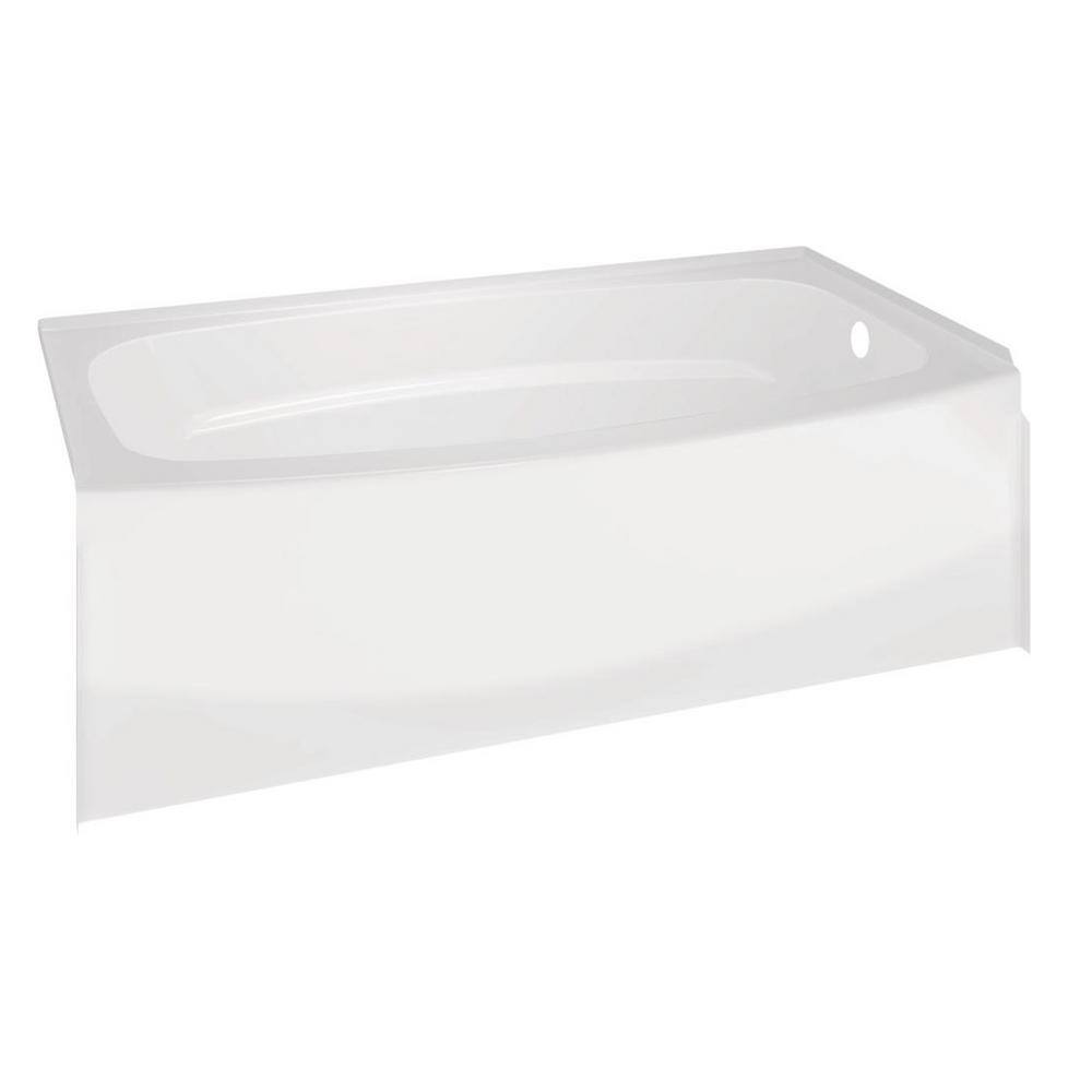 Delta Classic 400 Curve 30 in. x 60 in. x 80 in. Bath and Shower Kit with Right-Hand Drain in White BVS400CR