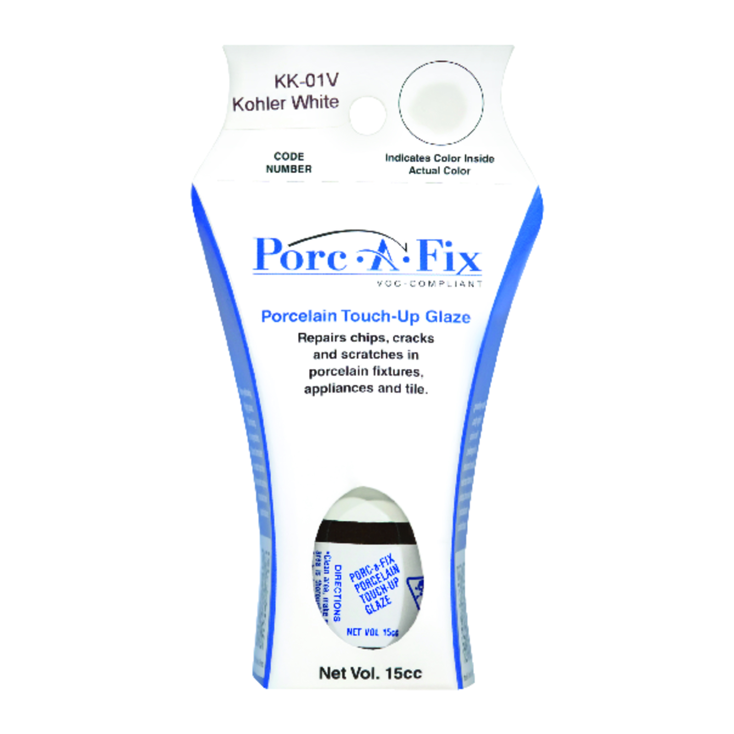 Porc-A-Fix Porcelain Kohler White Touch-Up Glaze 15 cc