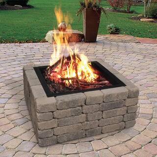 BLUE SKY OUTDOOR LIVING Heavy-Duty 36 in. x 10 in. Square Steel Wood Fire Pit Ring with 2.7 mm Steel FF3636