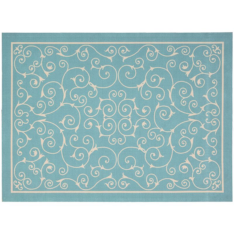 Nourison Home and Garden Scroll Indoor Outdoor Rug