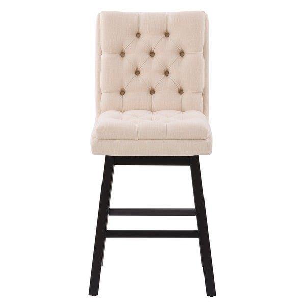 CorLiving Boston Tufted Fabric Barstool， Set of 2