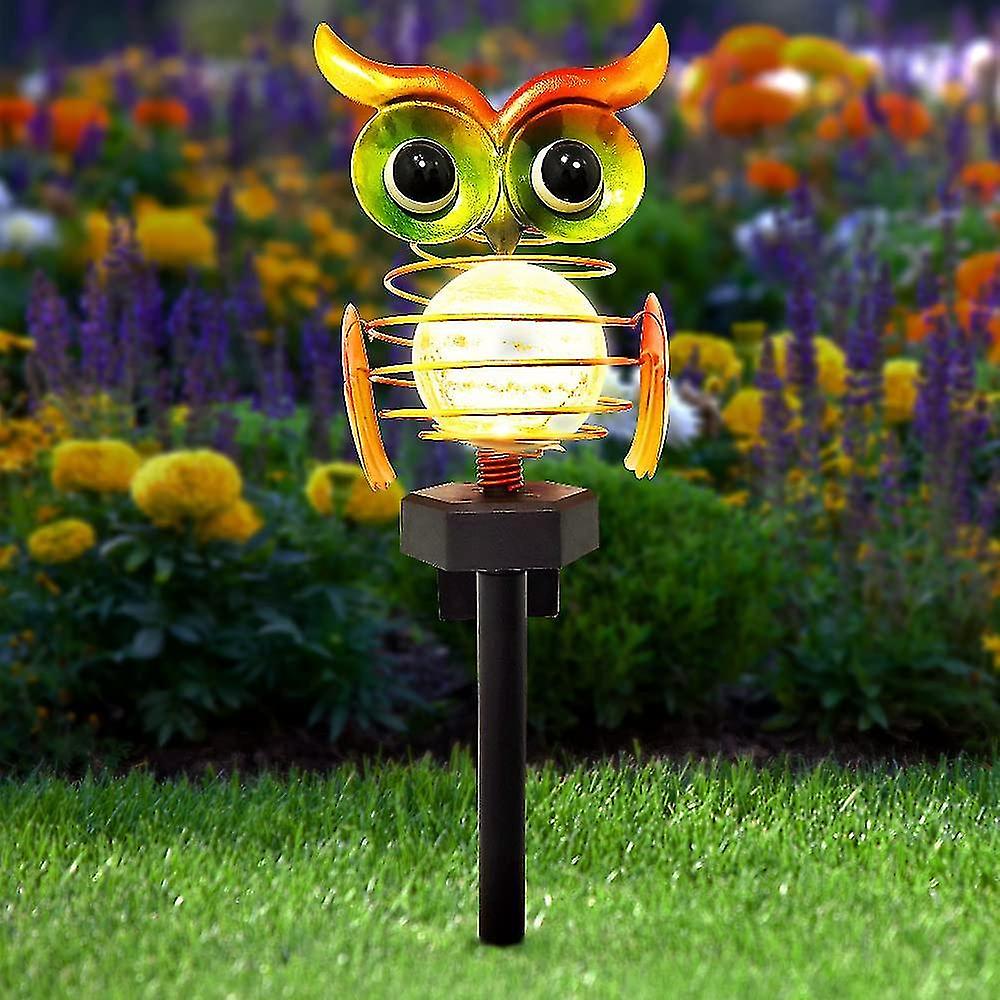 Solar Garden Lights Outdoor， Solar Owl Lights Waterproof Decor， Garden Stake Lights  Powered