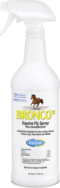 Farnam Bronco e Citronella Scented Dog and Horse Fly Spray， 1-gal bottle