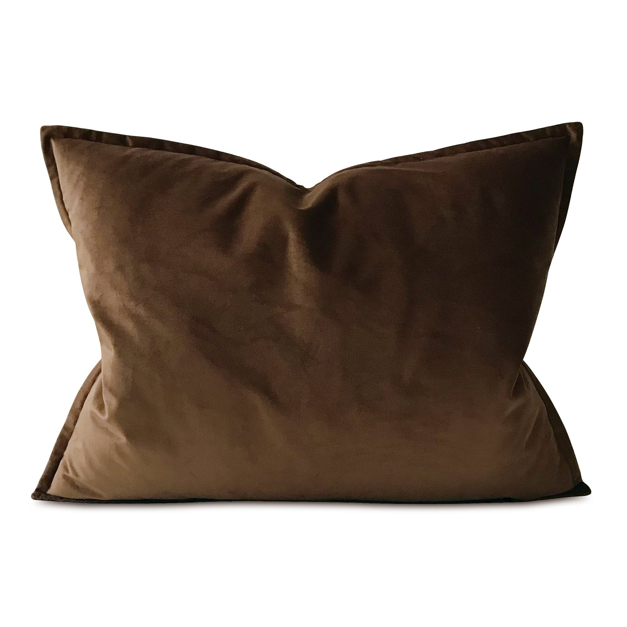 Velvet Standard Sham 20x27 in Brown