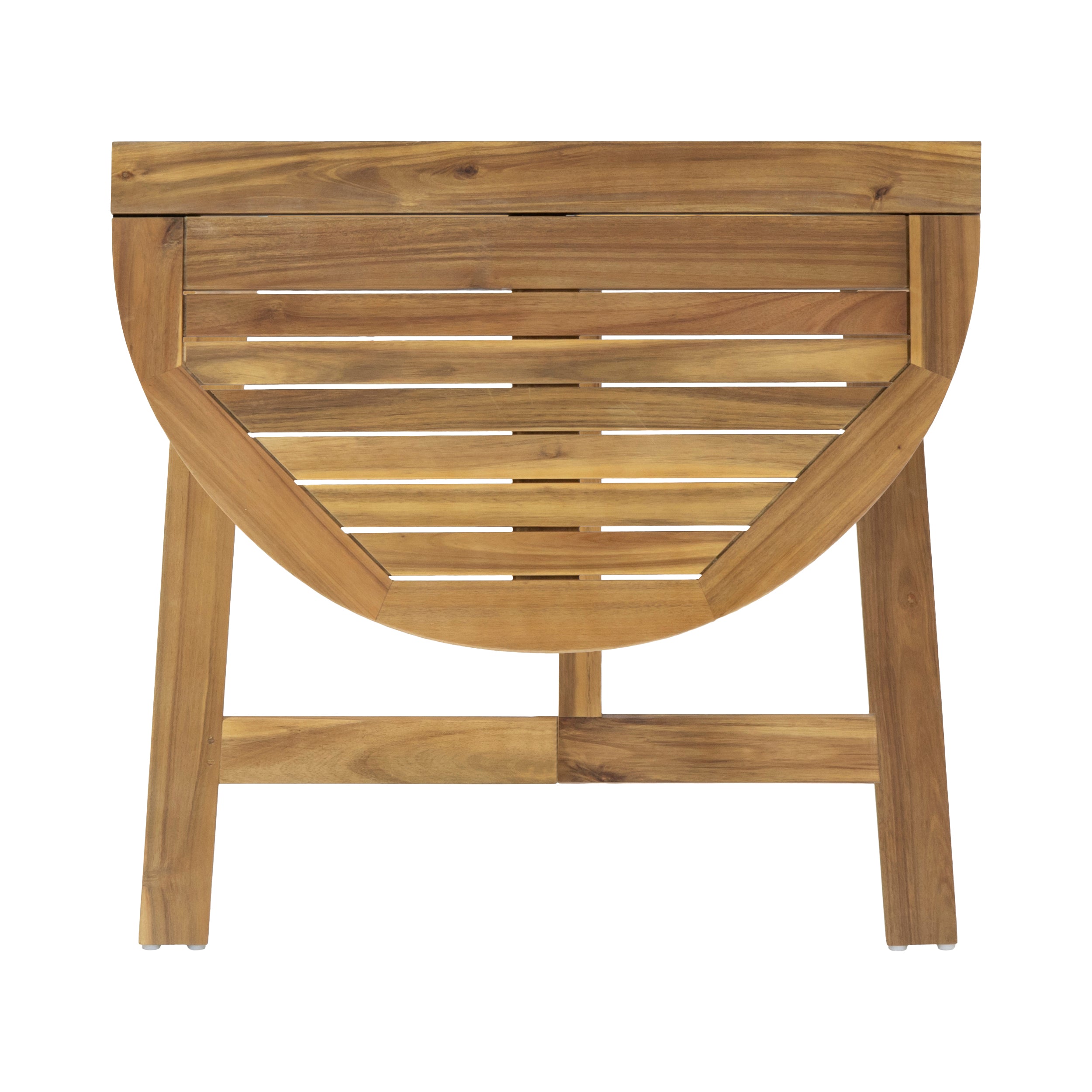 Sophia Outdoor Half-Round Acacia Wood Bistro Table