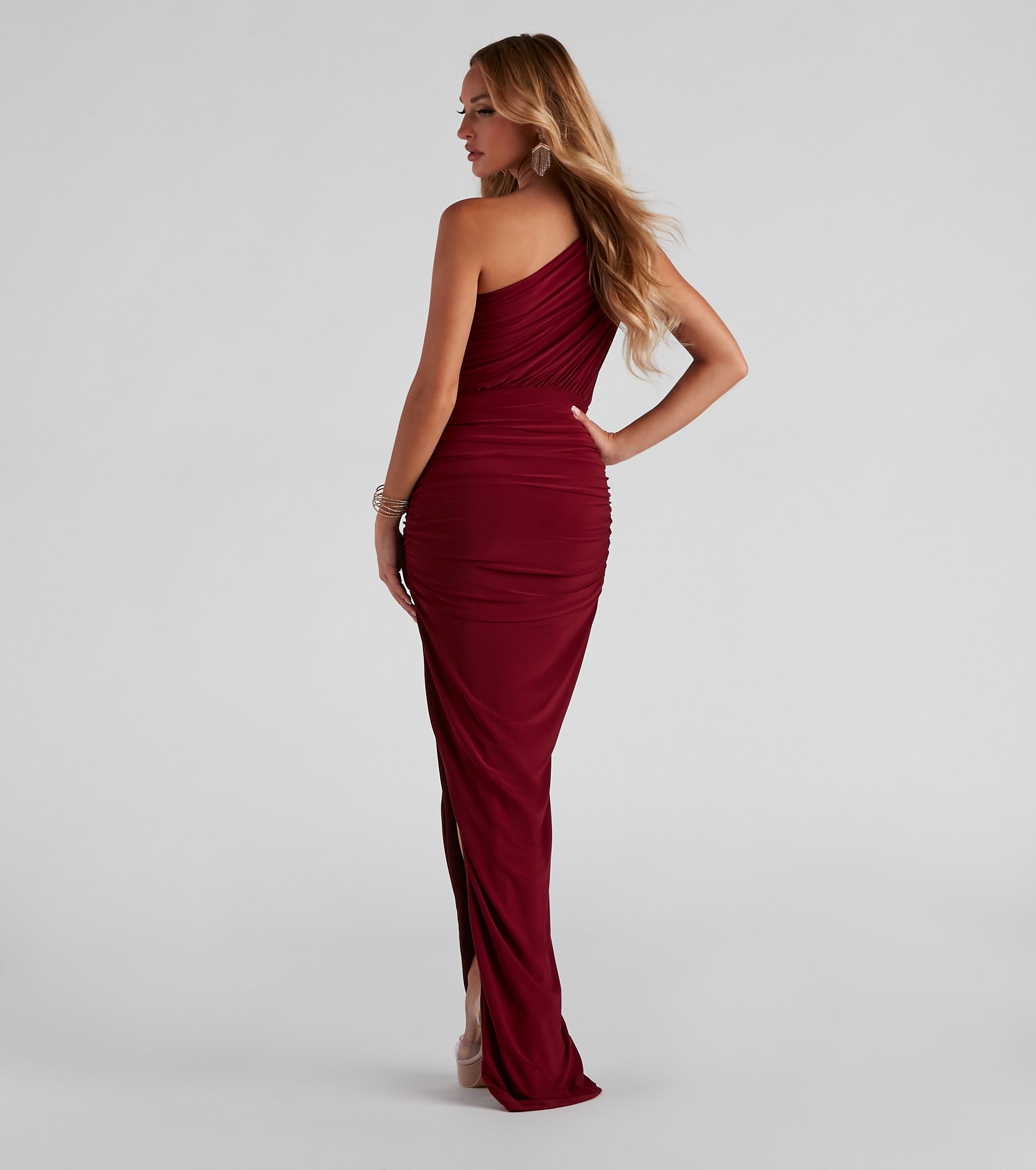 Adora Formal One-Shoulder Ruched Dress